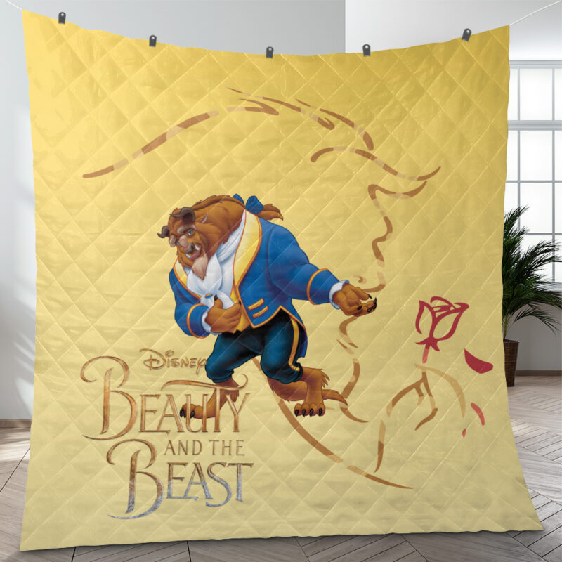 Beast Beauty and the Beast Disney Quilt Blanket