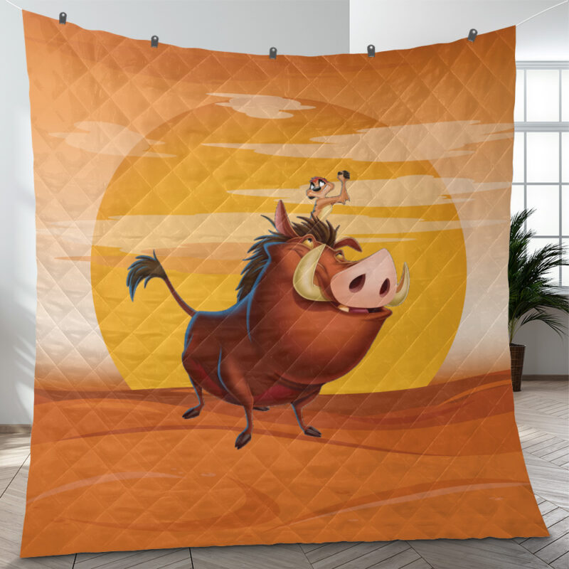 Timon and Pumbaa The Lion King Disney Quilt Blanket