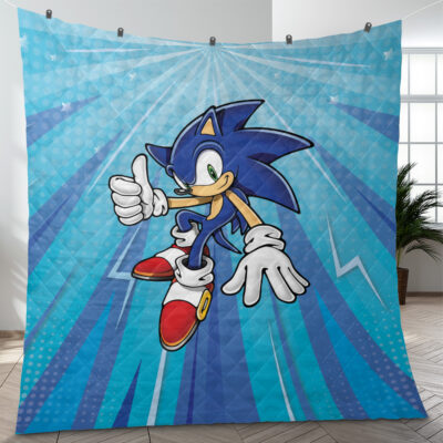 Sonic The Hedgehog Quilt Blanket