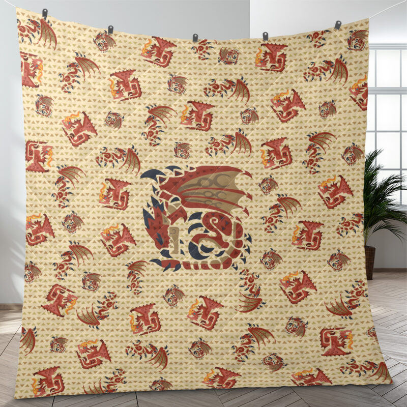 Rathalos Monster Hunter Quilt Blanket