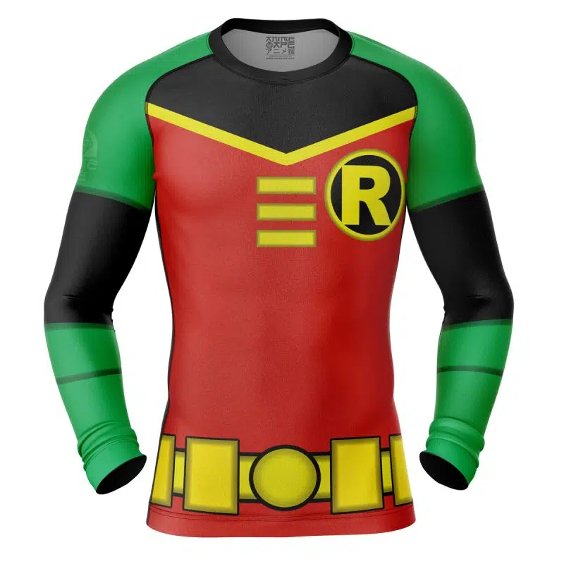 Robin DC Comics Long Sleeve Rash Guard Compression