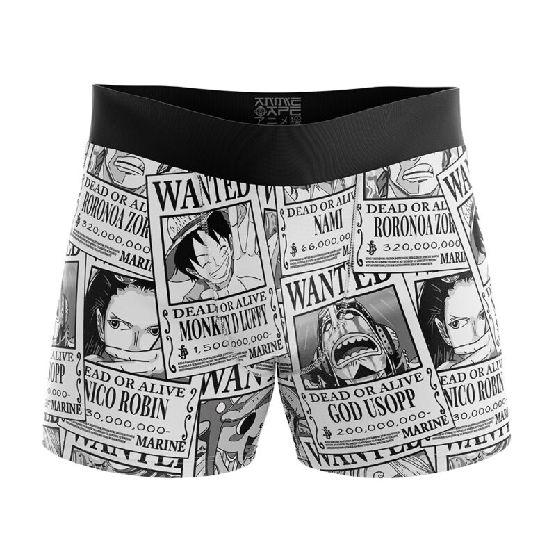 Straw Hat Wanted Pattern One Piece Boxer Briefs Men's Underwear
