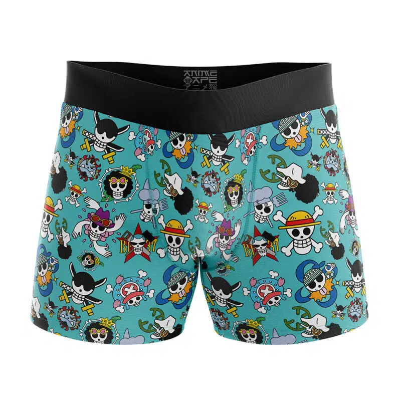 Straw Hats Jolly Roger One Piece Boxer Briefs Men's Underwear