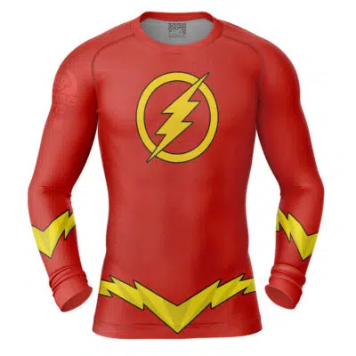 The Flash DC Comics Long Sleeve Rash Guard Compression