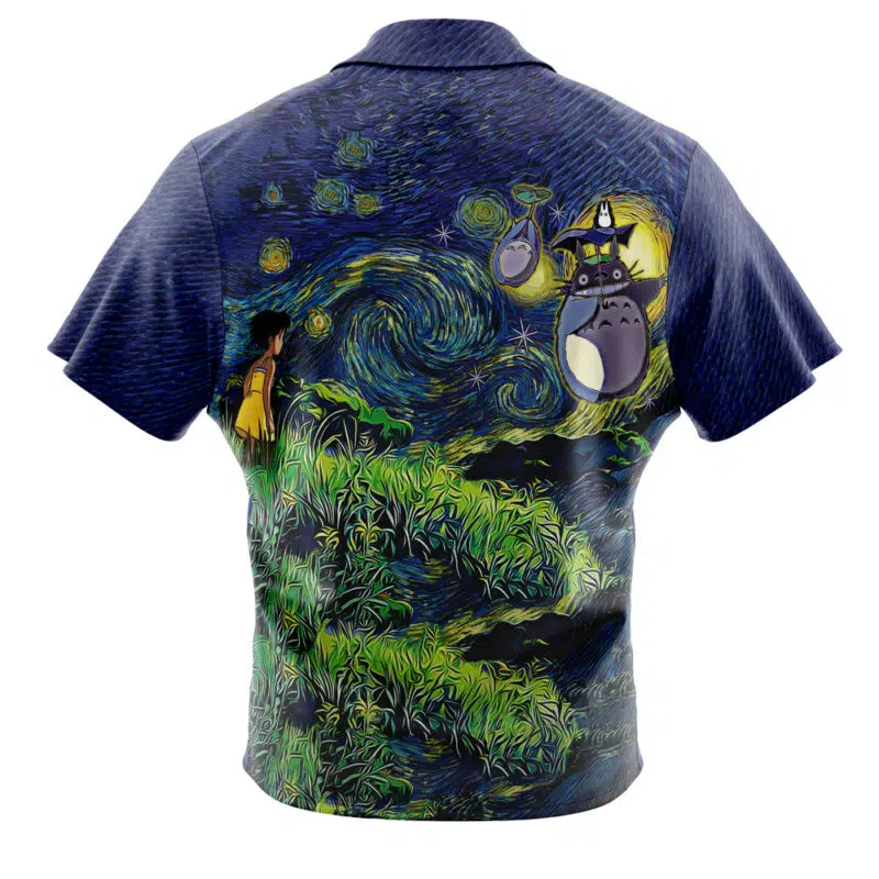 Totoro Starry Night Studio Ghibli Hawaiian Shirt - Image 2