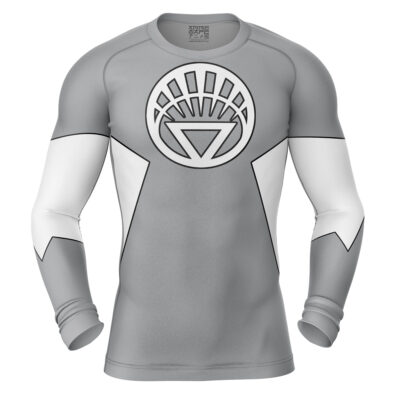 White Lantern DC Comics Long Sleeve Rash Guard Compression Shirt