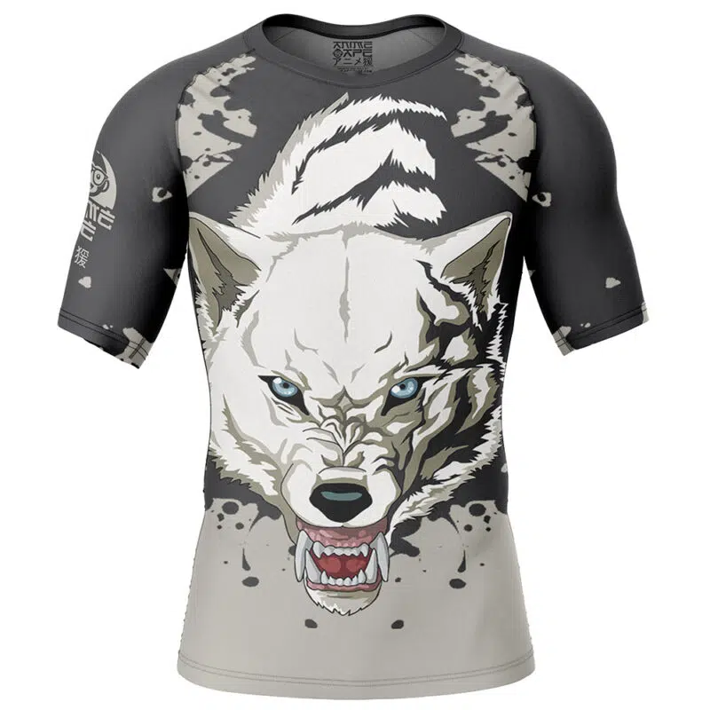 Wolfs Rain Short Sleeve Rash Guard Compression Shirt