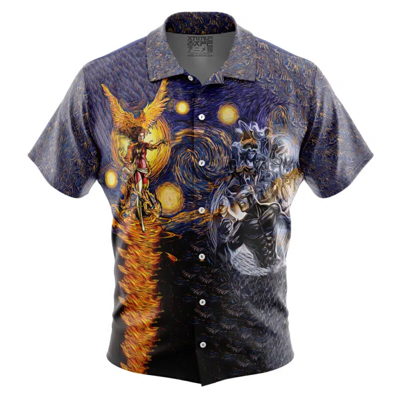 Xmen Dark Phoenix Starry Night Button Up Hawaiian Shirt