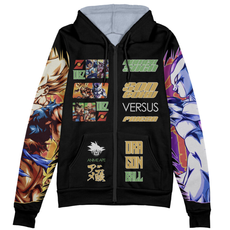Frieza Saga Dragon Ball Z Streetwear Zip Hoodie Jacket - Image 2