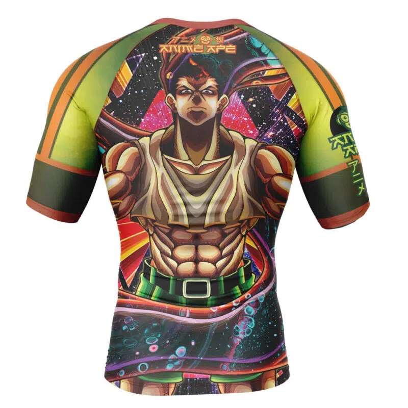 Trippy Gon Freecss Hunter X Hunter Short Sleeve Rash Guard Compression Shirt - Image 2