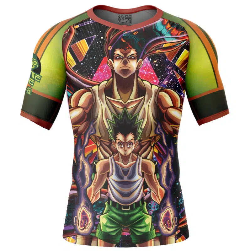 Trippy Gon Freecss Hunter X Hunter Short Sleeve Rash Guard Compression Shirt