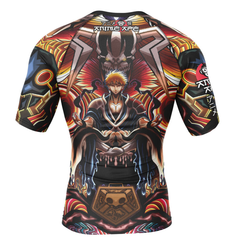 Trippy Kurosaki Ichigo TYBWA Bleach Short Sleeve Rash Guard Compression Shirt - Image 2
