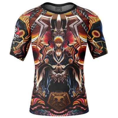 Trippy Kurosaki Ichigo TYBWA Bleach Short Sleeve Rash Guard Compression Shirt