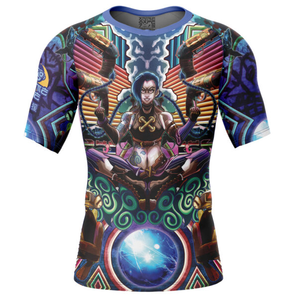 Trippy Jinx Arcane Short Sleeve Rash Guard Compression Shirt