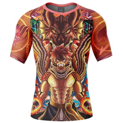 Trippy Natsu Dragneel Fairy Tail Short Sleeve Rash Guard Compression Shirt