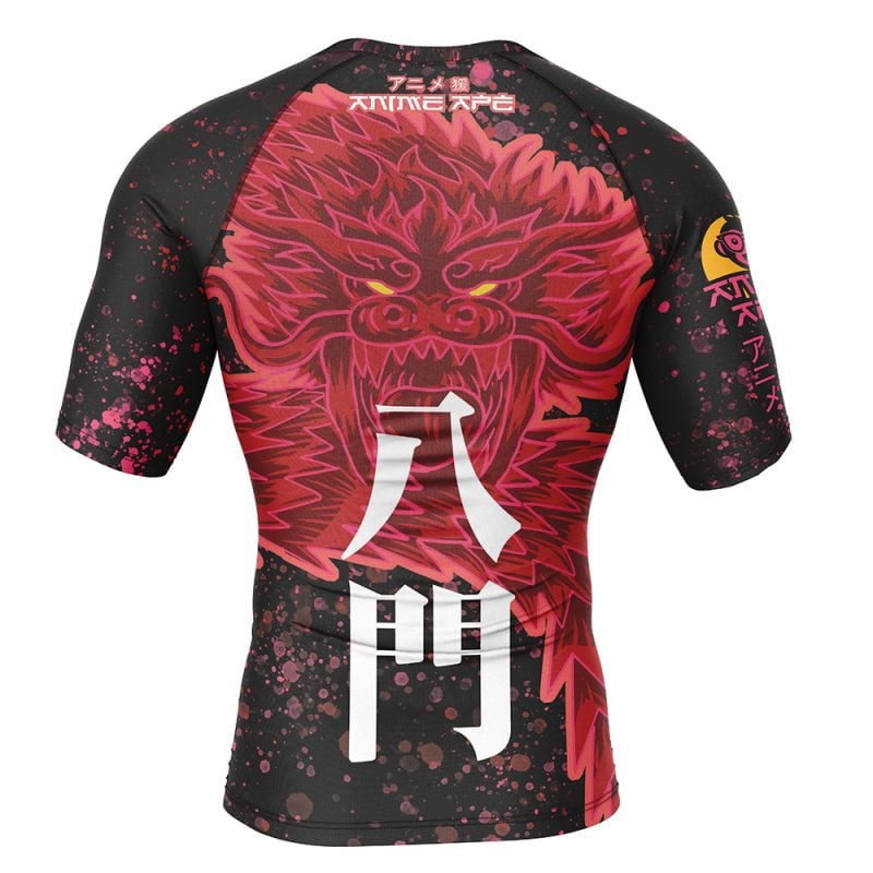 MIght Guy 8th Gate Dragon Shippuden Short Sleeve Rash Guard Compression Shirt - Image 2