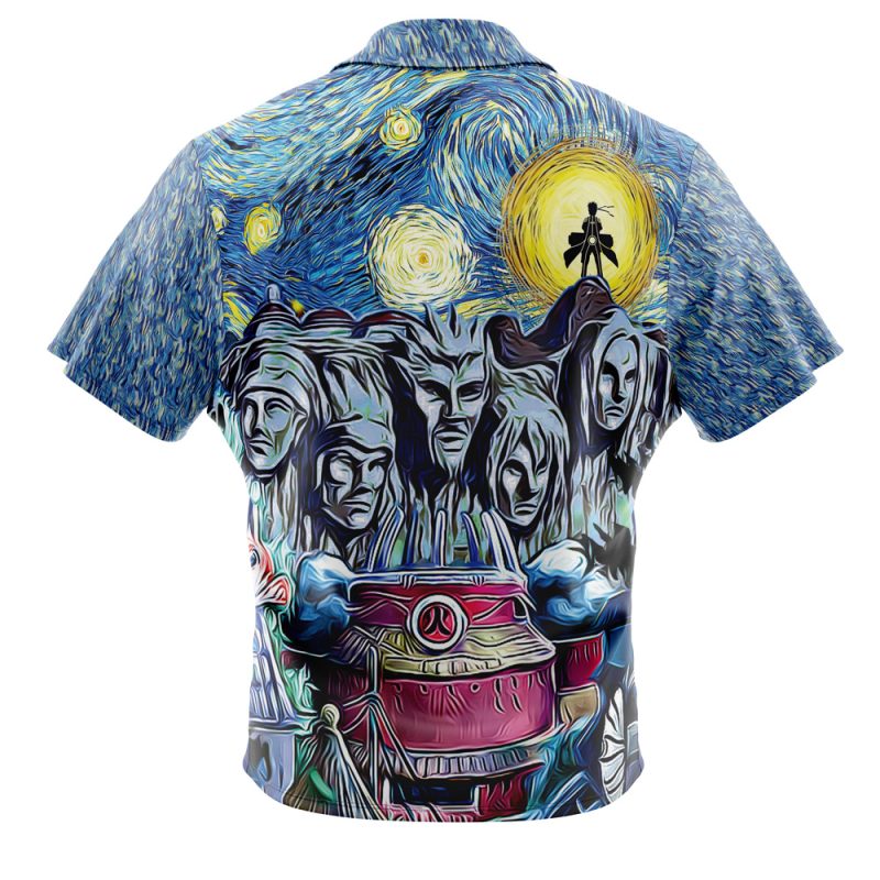 Shippuden Starry Ninetails Button Up Hawaiian Shirt - Image 2