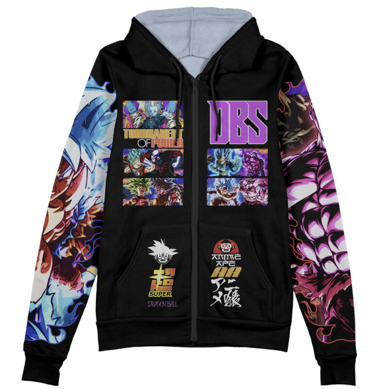 Tournament of Power Dragon Ball Z Streetwear Zip Hoodie Jacket - Image 2
