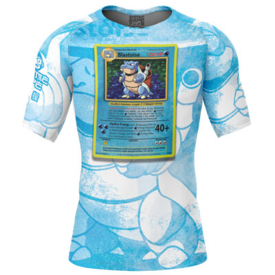 Blastoise Card V1 Pokemon Long Sleeve Rash Guard Compression