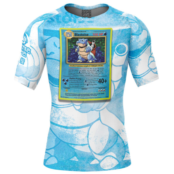 Blastoise Card V1 Pokemon Long Sleeve Rash Guard Compression