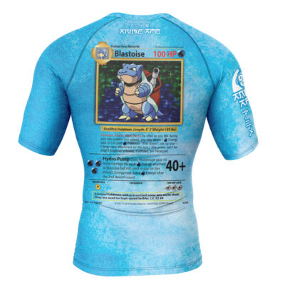 Blastoise Card V2 Pokemon Long Sleeve Rash Guard Compression