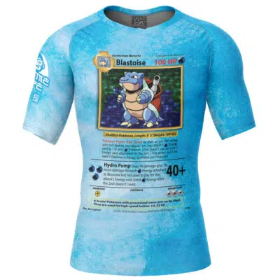 Blastoise Card V2 Pokemon Long Sleeve Rash Guard Compression