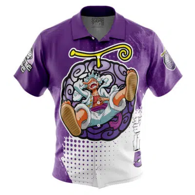 Gear 5th Luffy V4 One Piece Button Up Hawaiian Shirt