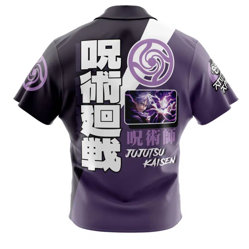Gojo Satoru Jujutsu Kaisen Button Up Hawaiian Shirt - Image 2