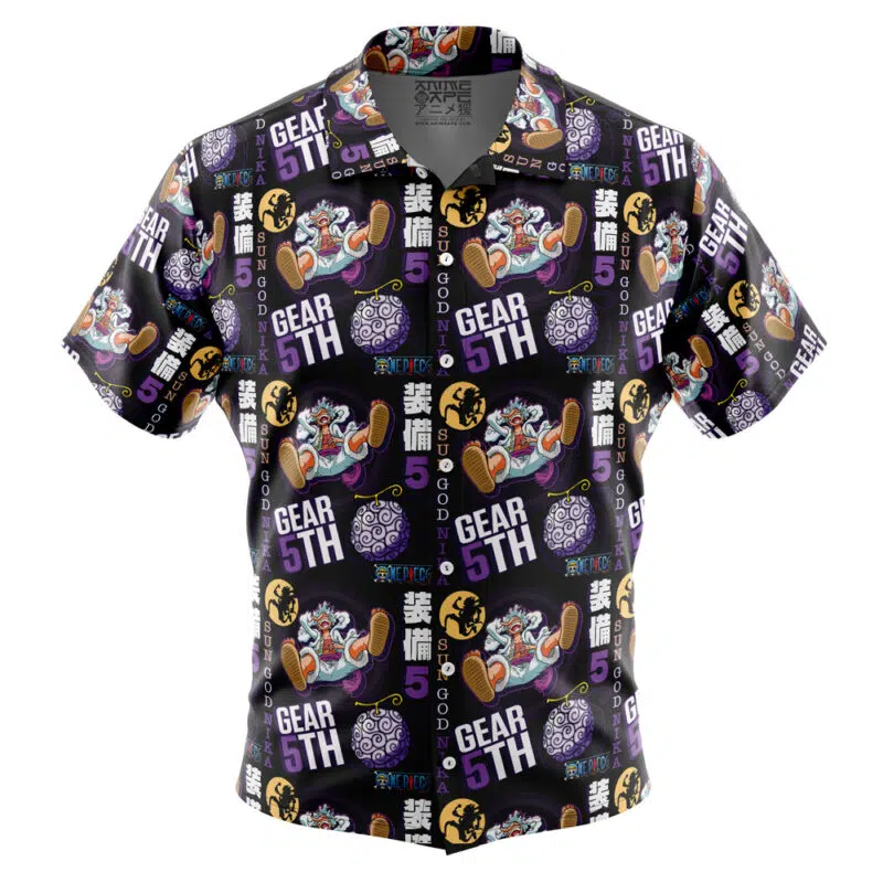 Luffy Gear 5 Sun God Nika V2 One Piece Button Up Hawaiian Shirt