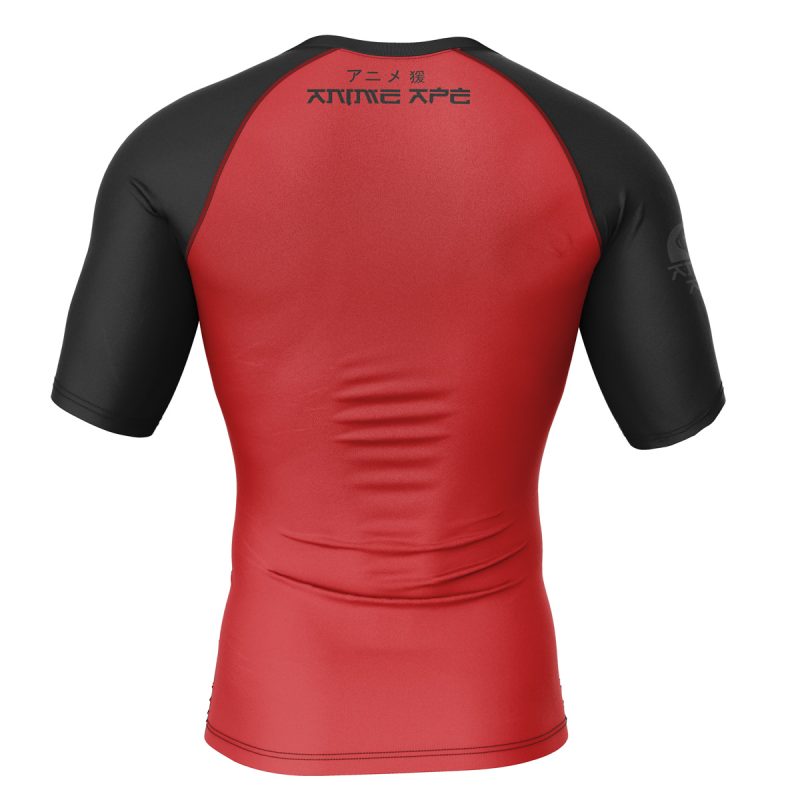 Luffy Straw Hat Pirates V2 One Piece Short Sleeve Rash Guard Compression Shirt - Image 2