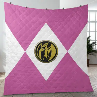 Pink Ranger Mighty Morphin Power Rangers Quilt Blanket