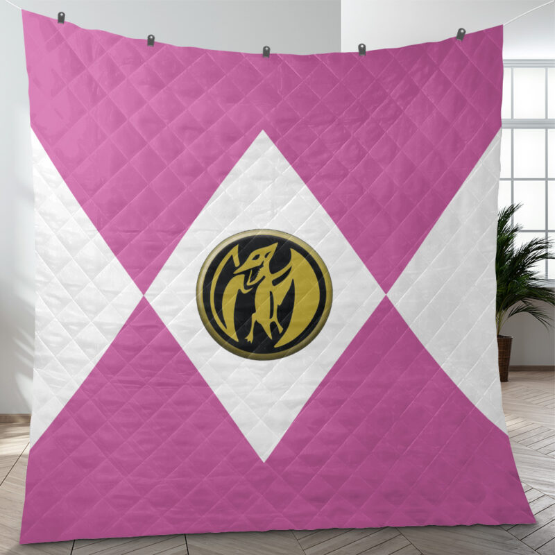Pink Ranger Mighty Morphin Power Rangers Quilt Blanket
