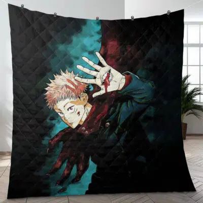 Itadori Jujutsu Kaisen Quilt Blanket