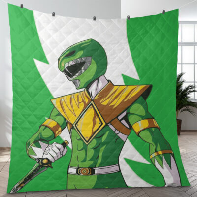 Green Ranger v2 Mighty Morphin Power Rangers Quilt Blanket