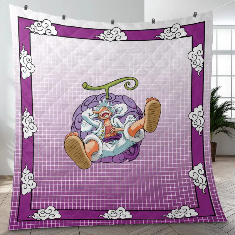 Luffy Gear 5 One Piece Quilt Blanket