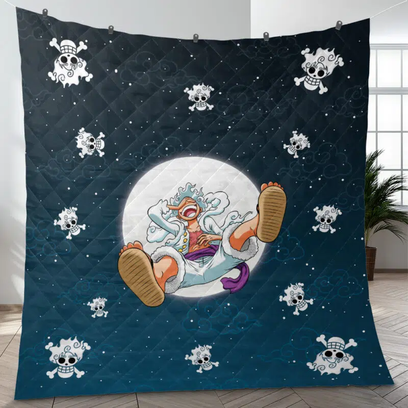Luffy Gear 5 v2 One Piece Quilt Blanket