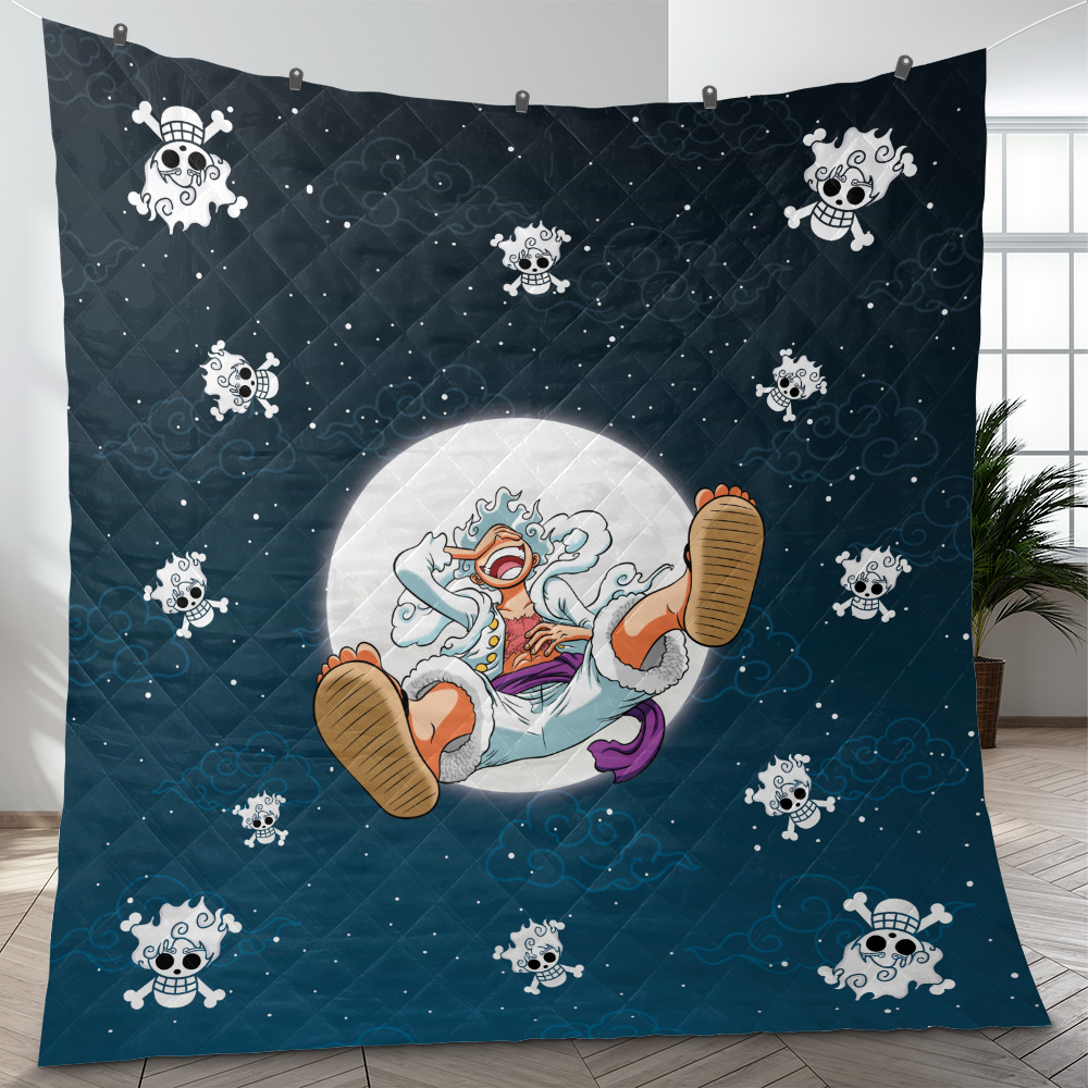 Luffy Gear 5 v2 One Piece Quilt Blanket