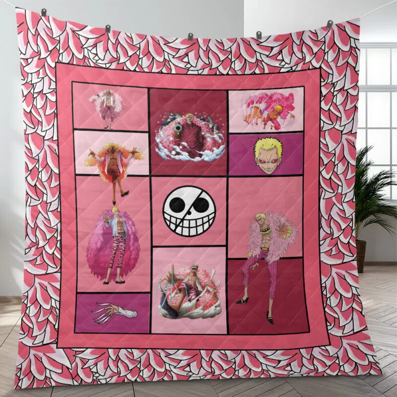 Doflamingo One Piece Quilt Blanket