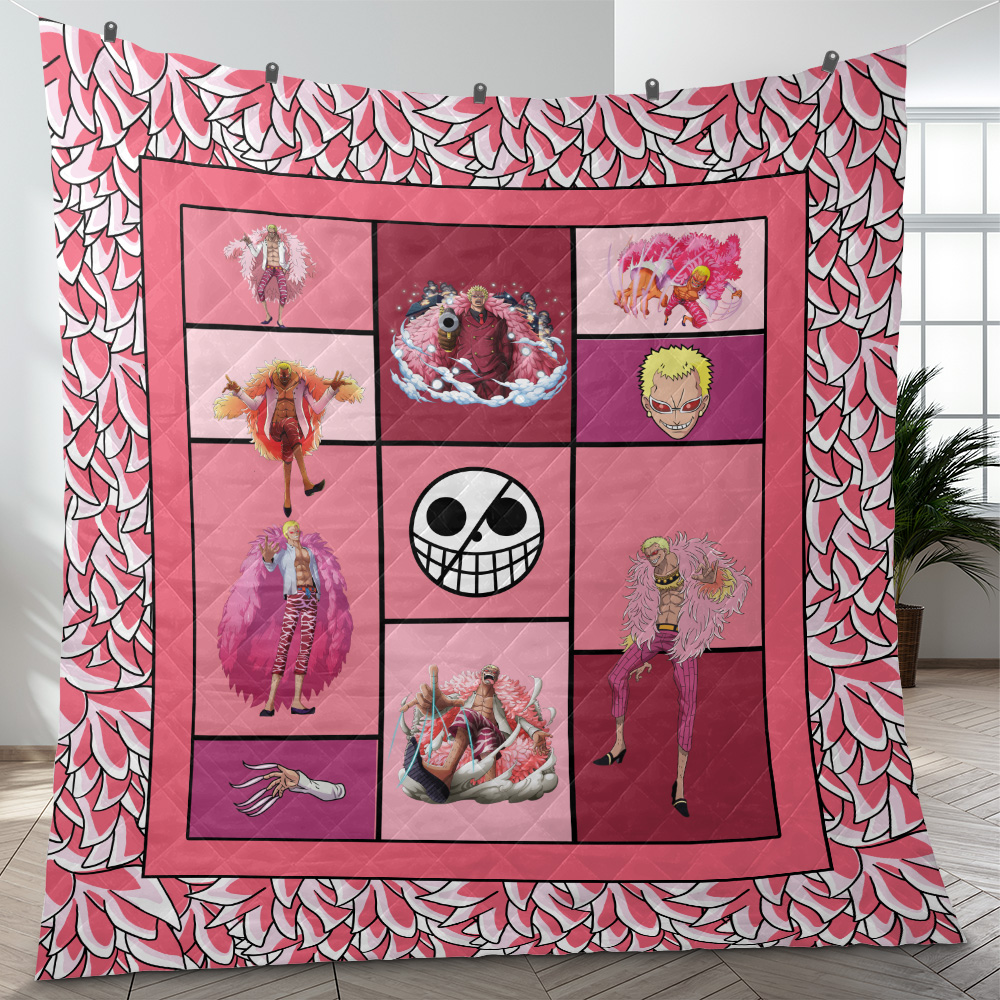 Doflamingo One Piece Quilt Blanket