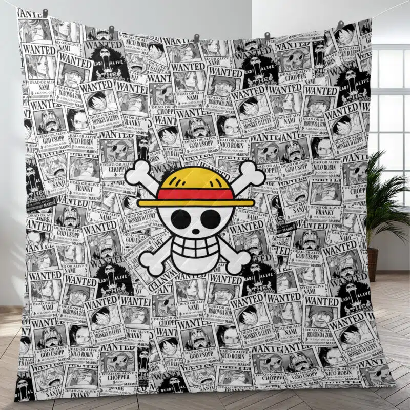 Aloha Strawhat Wanted One Piece Quilt Blanket