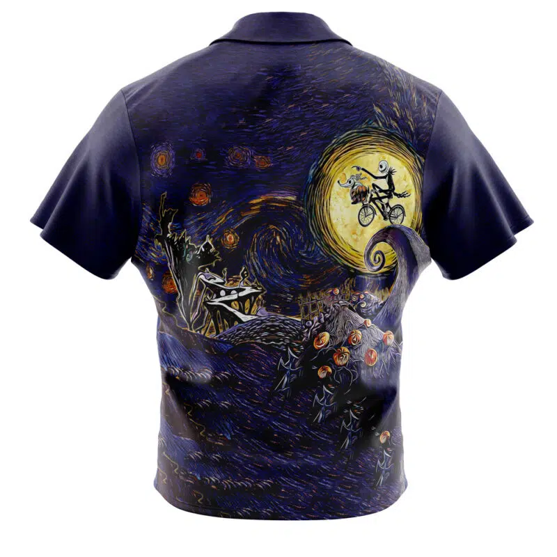 Starry Nightmare Before Christmas Button Up Shirt - Image 2