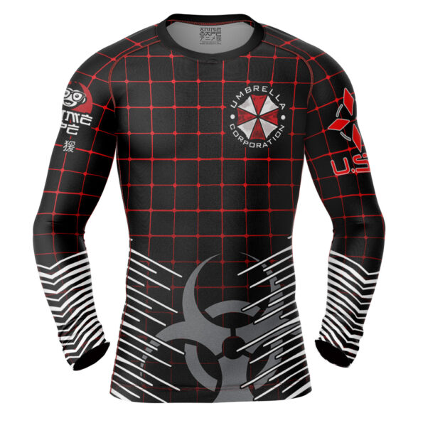 Umbrella Corp Resident Evil's Long Sleeve Rash Guard Compression