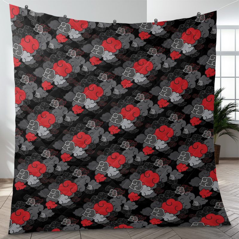 Akatsuki Black Aloha Naruto Quilt Blanket