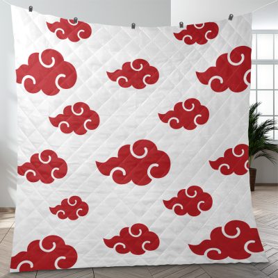 Akatsuki White Naruto Quilt Blanket