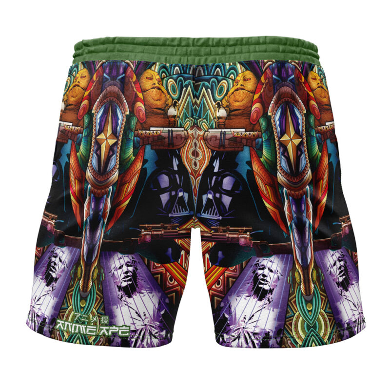 Trippy Boba Fett Star Wars Gym Shorts - Image 2