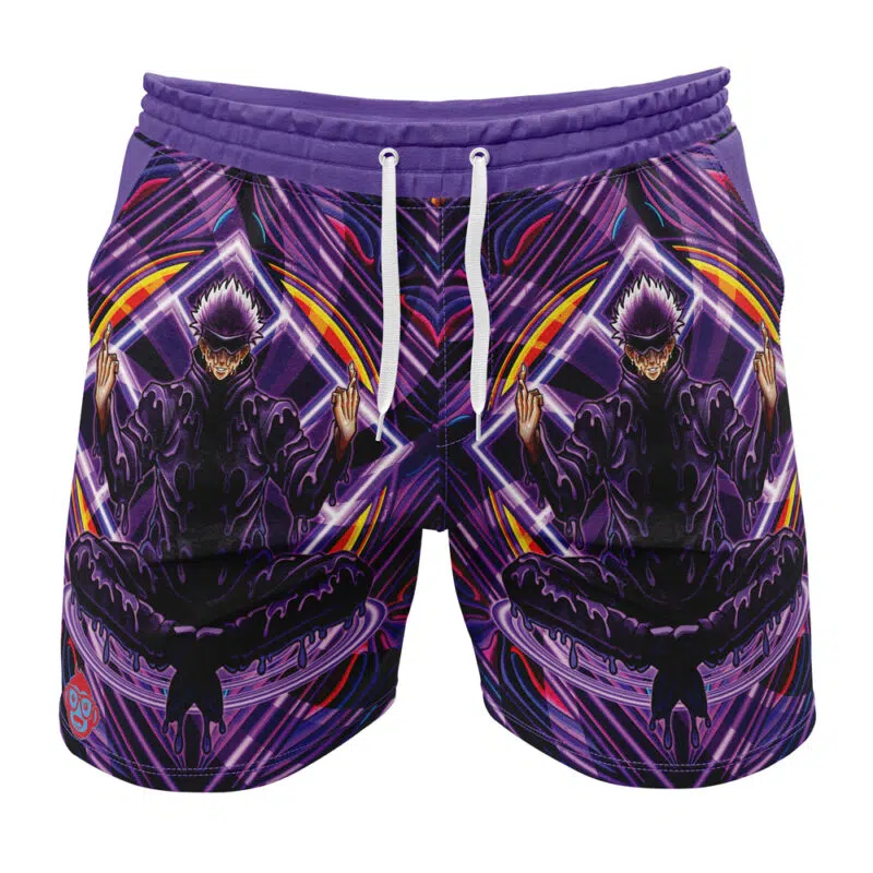 Trippy Gojo Satoru V2 Jujutsu Kaisen Gym Shorts