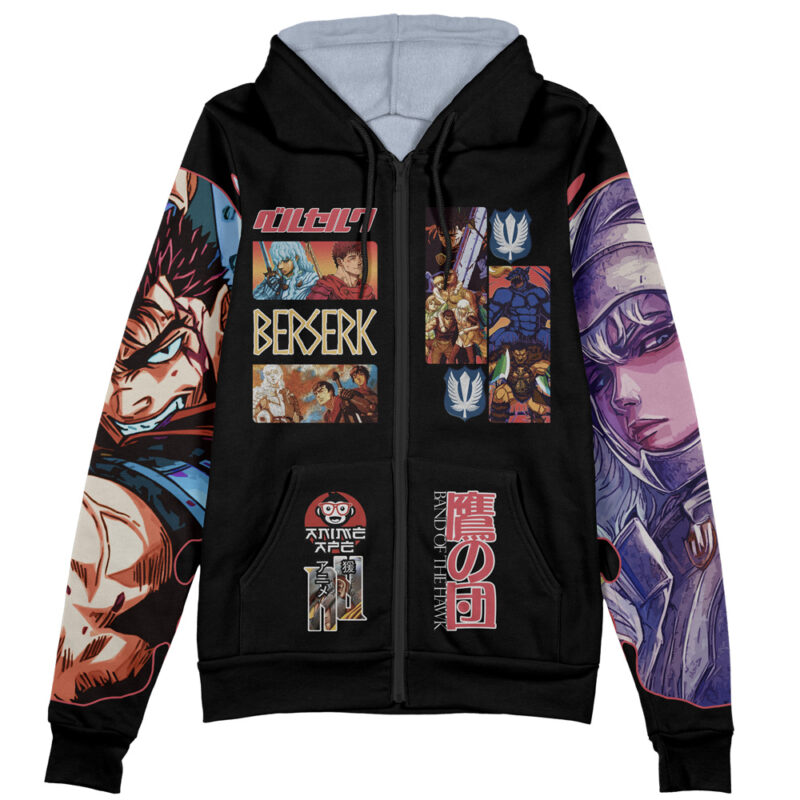 Golden Age Berserk Streetwear Zip Hoodie Jacket - Image 2