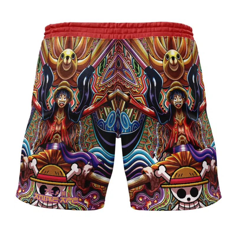 Trippy Monkey D. Luffy One Piece Gym Shorts - Image 2