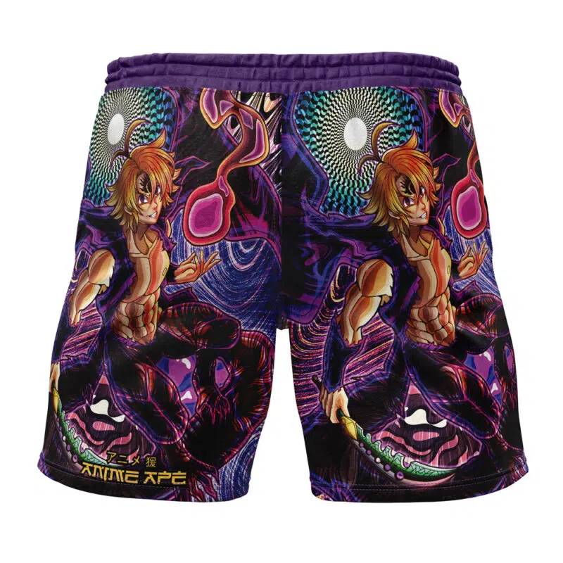 Trippy Meliodas Assault Mode Seven Deadly Sins Gym Shorts - Image 2