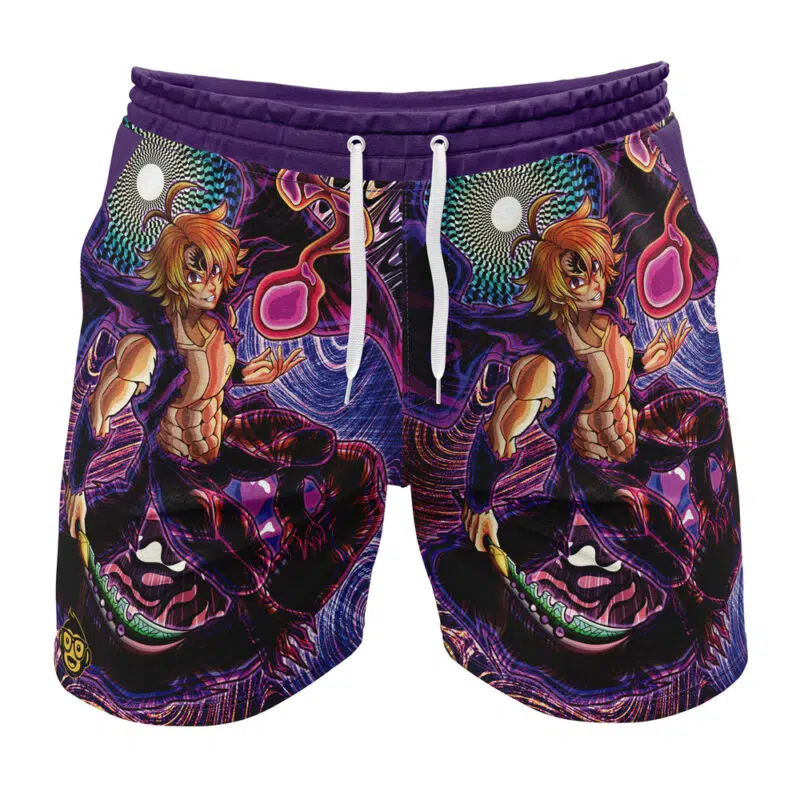 Trippy Meliodas Assault Mode Seven Deadly Sins Gym Shorts